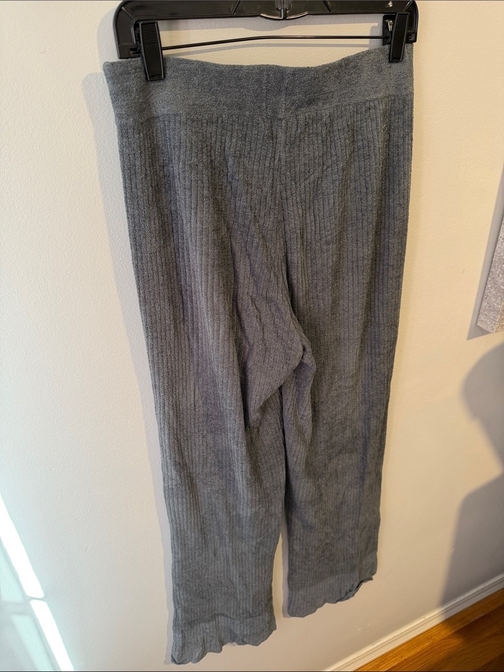 Barefoot Dreams Ribbed Knit Wide-Leg Pants - Gray/Green - Picture 4 of 6